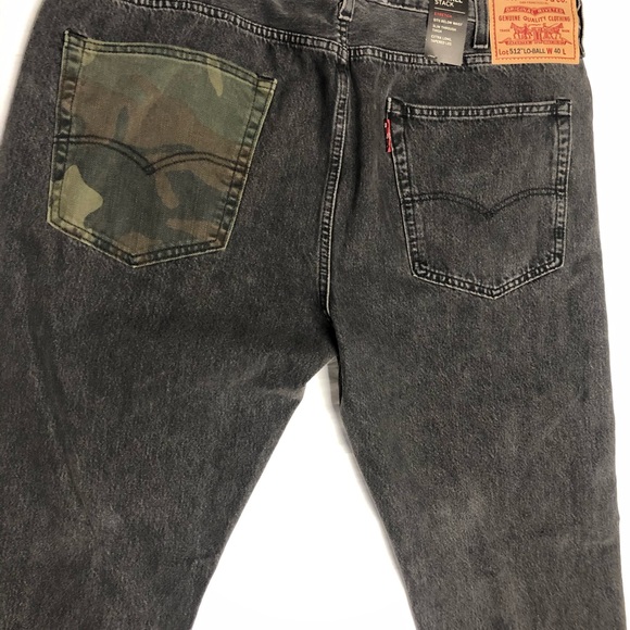 New Levi’s Travis Barker Style CAMO Black/CAMO SLIM Jeans Lo-Ball Men’s Jeans - Picture 4 of 14